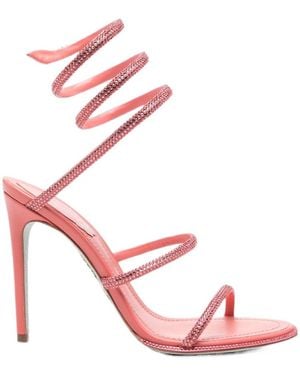 Rene Caovilla Cleo Crystal-Embellished Sandals - Pink