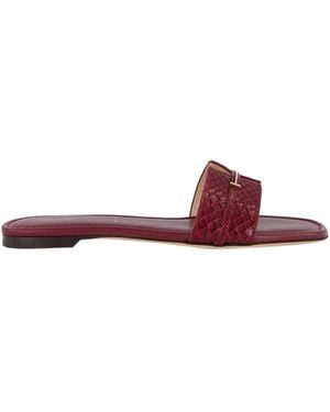 Tom Ford Textured-Strap Buckle Flat - Purple