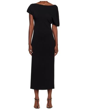 Rohe Asymmetric Knitted Dress - Black