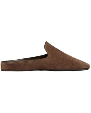 Max Mara Square-Toe Mules - Brown