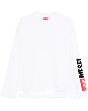 DIESEL Boxt-Nc-Div Crewneck Sweatshirt - White