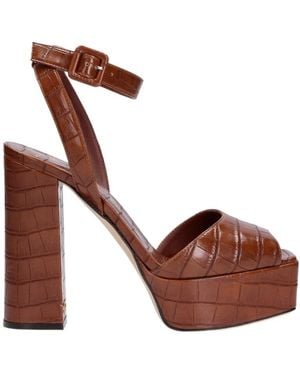 Giuseppe Zanotti Logo High-Heeled Sandals - Brown