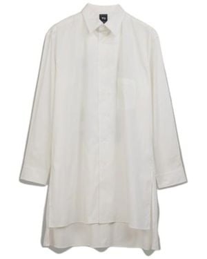Y-3 Graphic-Printed Long Shirt - White