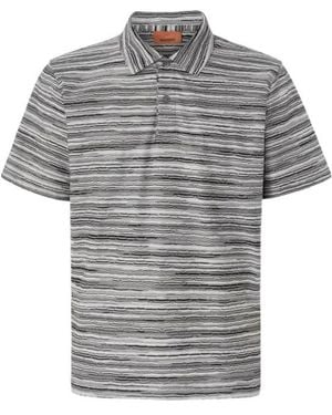 Missoni Striped Polo Shirt - Grey
