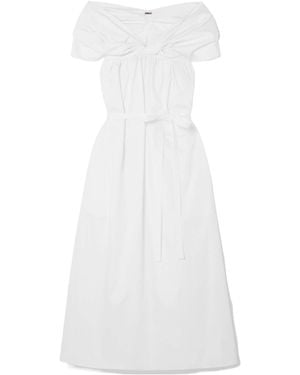 Adam Lippes Twist-Detail Maxi Dress - White