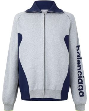 Balenciaga Zip-Up Track Jacket - Blue