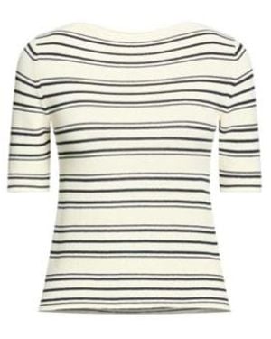 MAX&Co. Striped Sweaters - White