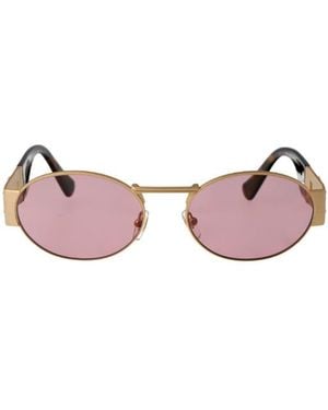 Versace Eyewear Oval-Frame Sunglasses - Pink