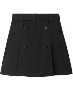 Burberry Gabardine Trench Mini Skirt - Black