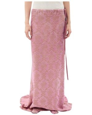 Ann Demeulemeester Sheila Long Bias Skirt - Pink