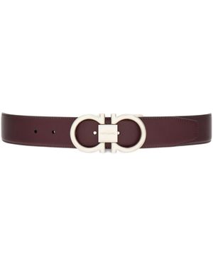 Ferragamo Double-Sided Logo Buckle Belt - White
