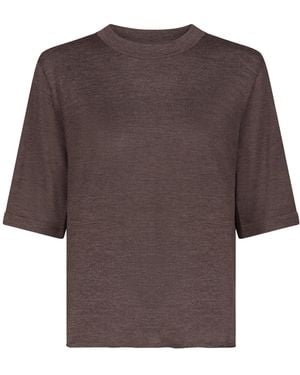 Loulou de Saison Short-Sleeved T-Shirt - Brown