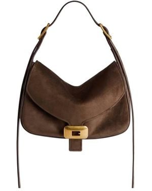Balenciaga Clicca Medium Shoulder Bag - Brown