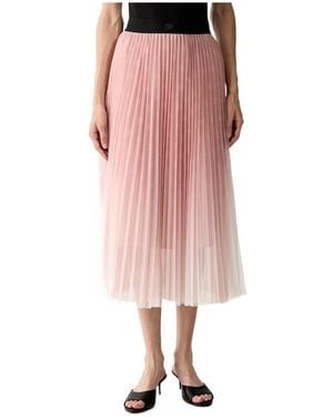 KARL LAGERFELD Elastic Waist Skirt - Pink