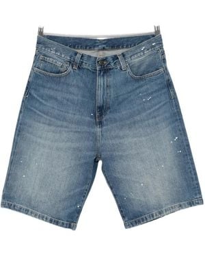Carhartt Landon Paint-Splatter Shorts - Blue