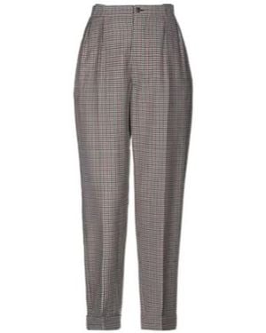 Maison Margiela Plaid Flannel Trousers - Grey