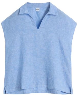 Aspesi Top With Visible Stitching Details - Blue