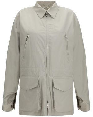 Rier Zipped Pocket Cotton Jacket - Gray
