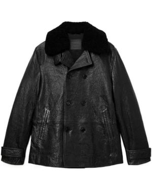 AllSaints Hamlet Leather Jacket - Black