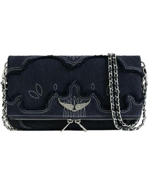 Zadig & Voltaire Silent Rock Chain Shoulder Bag - Blue