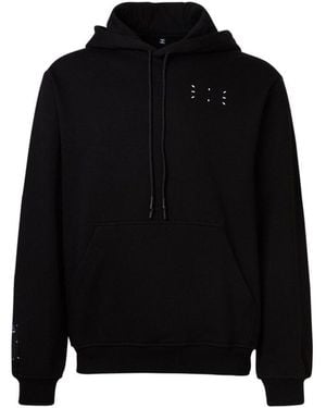 McQ Graphic-Print Long-Sleeved Hoodie - Black