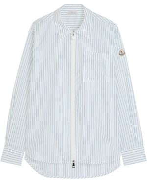 Moncler Long-Sleeve Oversized-Fit Shirt - White