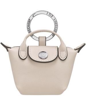Longchamp Le Pliage Xtra Key Ring - White