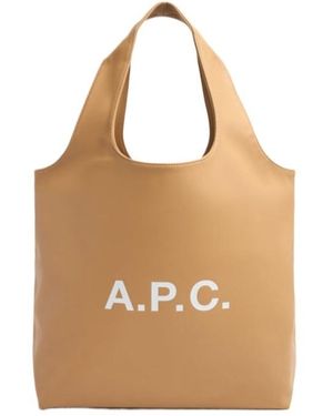 A.P.C. Letter Detail Handbag - Natural