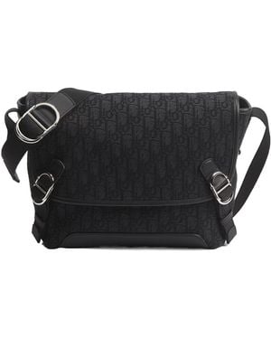 Dior Small Jett Messenger Bag With Flap - Black
