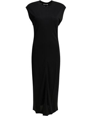 Ami Paris Ami Zigzag Stitch Sheath Dress - Black