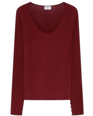 Marella Fitted Long-Sleeved T-Shirt - Red