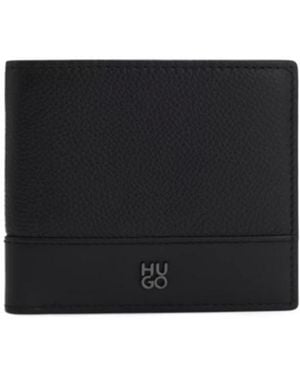 BOSS Logo-Plaque Leather Wallet - Black