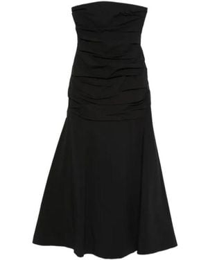 St. Agni Gathered Strapless Maxi Dress - Black