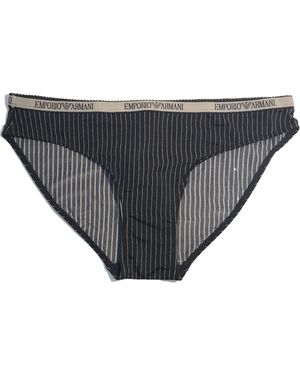 Emporio Armani Vertical Stripe Logo Underwear - Grey