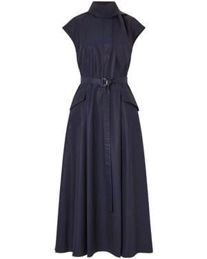 Adam Lippes Cotton-Poplin Maxi Dress - Blue