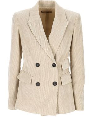 D.exterior Long-Sleeve Blazer - Natural