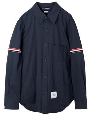 Thom Browne Snap Front Over Shirt Jacket - Blue