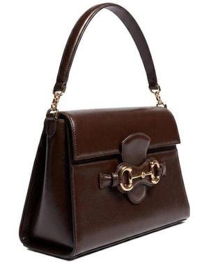 Gucci Horsebit Duomo Medium Top Handle Bag - Brown