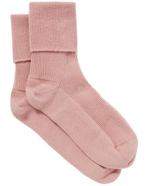 Johnstons of Elgin Cashmere Blend Socks - Pink