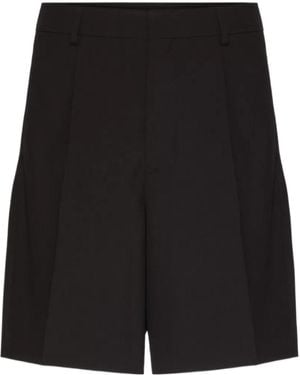 Valentino Mid-Rise Beruda Shorts - Black