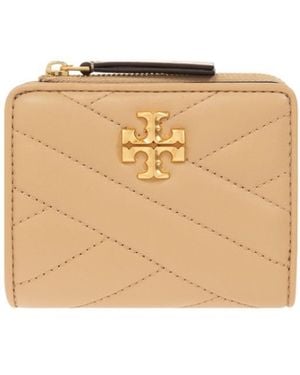Tory Burch Kira Chevron Bi-Fold Wallet - Natural