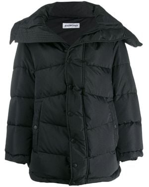 Balenciaga New Swing Puffer Coat - Black