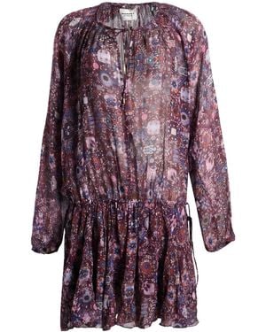 Isabel Marant Printed Tiewaist Maxi Dress - Purple