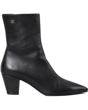 Celine Pointed-Toe Ankle Boots - Black