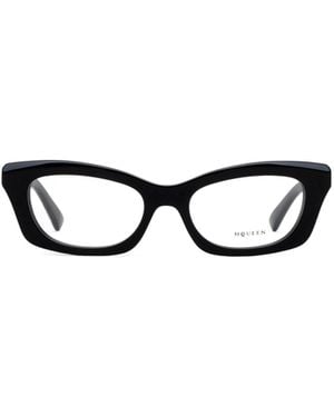 McQueen Eyewear Rectangular Frame Glasses - White