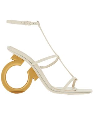 Ferragamo Ariel 95/Nude High Heels in Black | Lyst