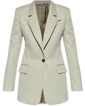 The Attico Single-Breasted Blazer - White