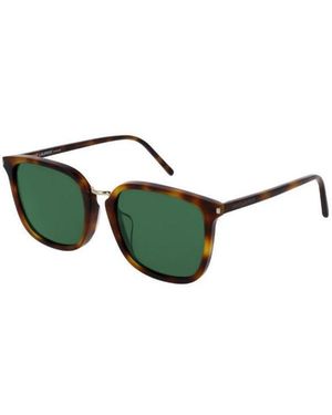 Saint Laurent Logo Details Sunglasses - Green