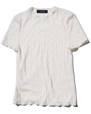 Gucci Gg Devoré T-Shirt - White