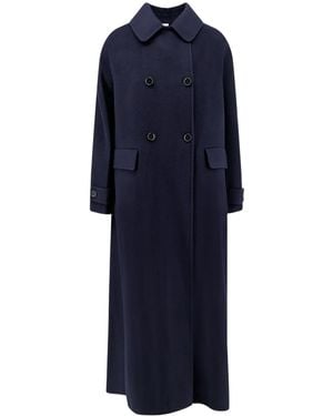 Aspesi Doublebreasted Maxi Coat - Blue